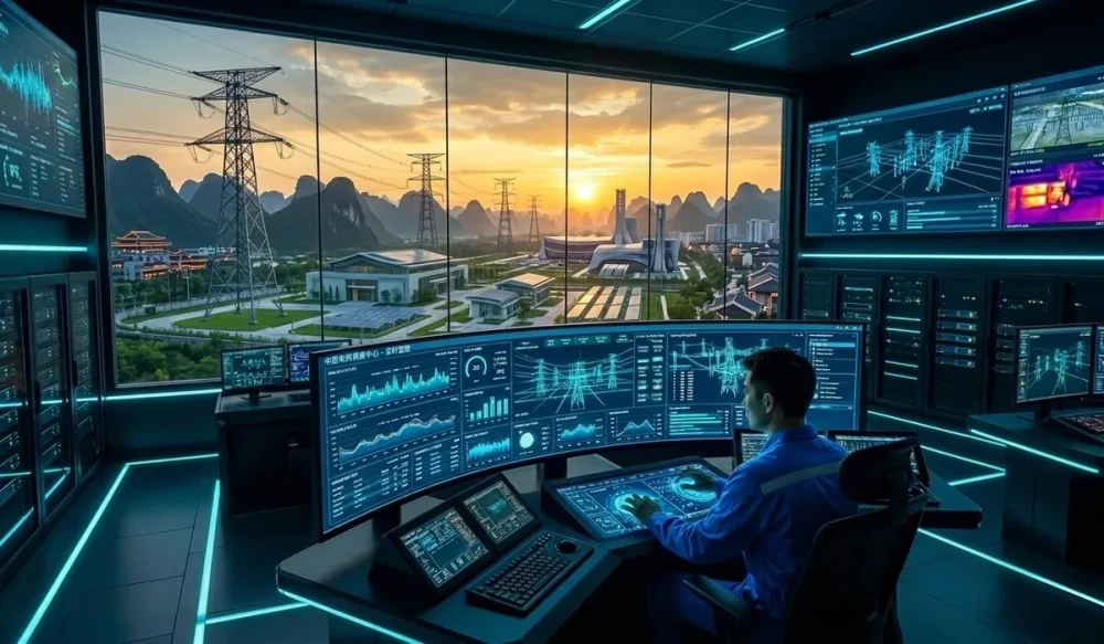 Concept illustration of connected industrial monitoring